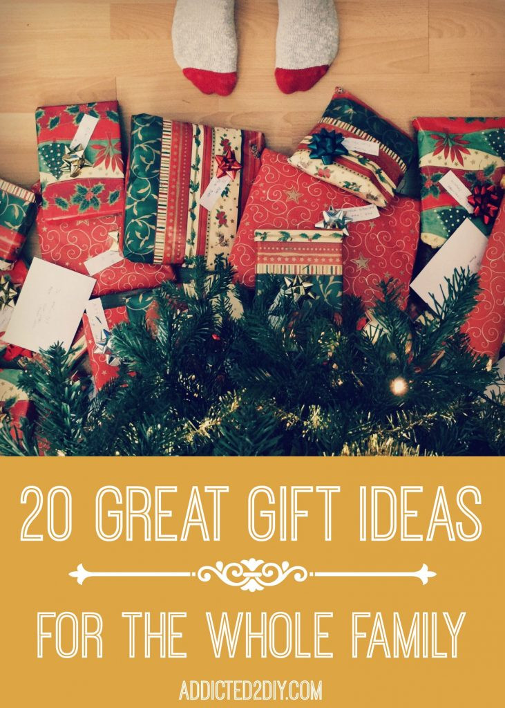 Best ideas about Christmas Gift Ideas For The Whole Family
. Save or Pin 20 Great Gift Ideas for the Whole Family Addicted 2 DIY Now.