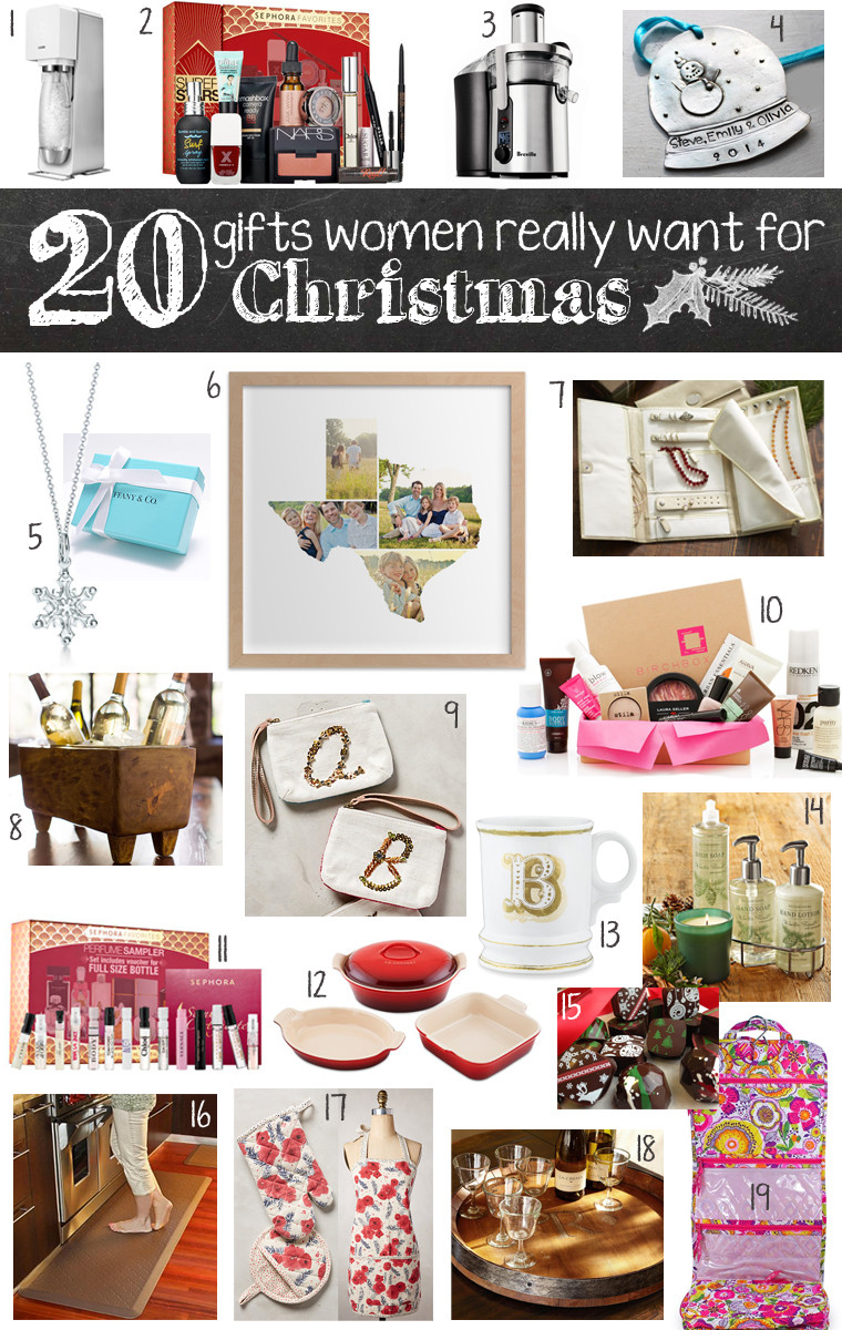 Best ideas about Christmas Gift Ideas For Women
. Save or Pin 20 Gifts Women Really Want for Christmas Now.