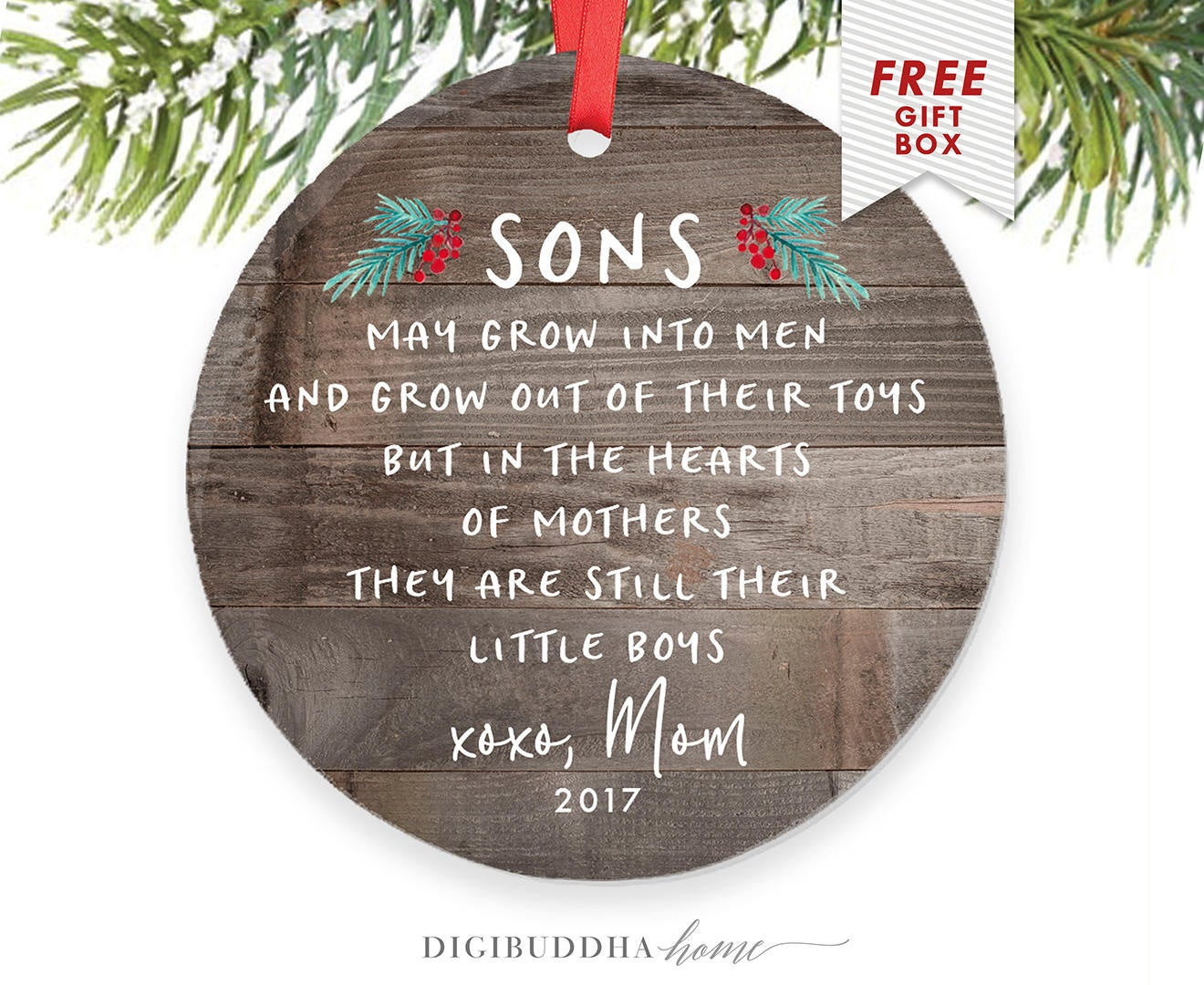 Best ideas about Christmas Gift Ideas Son
. Save or Pin Gift For Son From Mom Personalized Christmas Ornament for Son Now.