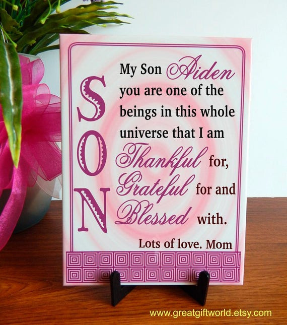 Best ideas about Christmas Gift Ideas Son
. Save or Pin Christmas Gift to Son from Mother Custom Gift to a Special Now.