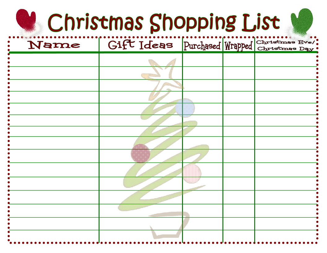 Best ideas about Christmas Gift List Ideas
. Save or Pin Christmas Shopping List Printable Mom Timeout Now.