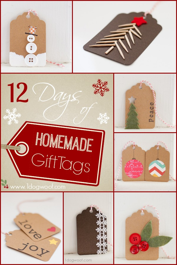 Best ideas about Christmas Gift Tag Ideas
. Save or Pin 12 Days of DIY Christmas Gift Tags e Dog Woof Now.
