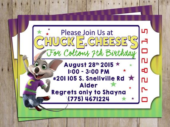 Best ideas about Chuck E Cheese Birthday Party Coupons
. Save or Pin Chuck E Cheese Birthday Party Invitation for Chuck E Cheese Now.