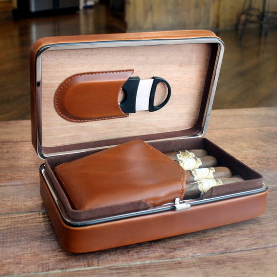 Best ideas about Cigar Gift Ideas
. Save or Pin Executive Brown Leather Cigar Case With Cutter Personalized Now.