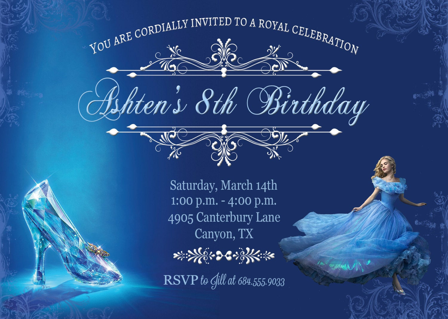 Best ideas about Cinderella Birthday Invitations
. Save or Pin Cinderella Invitation Cinderella Party by BelleAmitieDesigns Now.