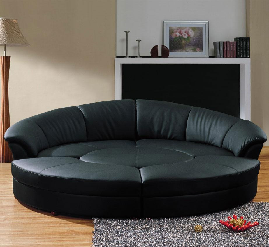 Best ideas about Circle Sofa Chairs
. Save or Pin Contemporary Circle Black Leather Sectional Sofa Set with Now.