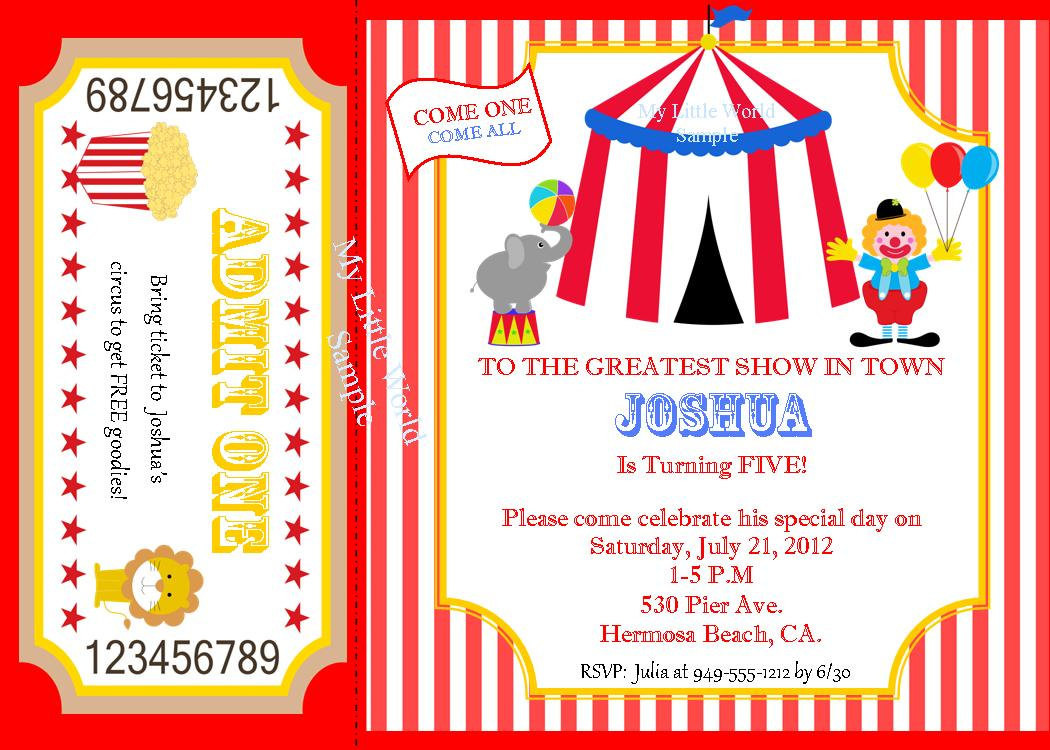 Best ideas about Circus Birthday Invitations
. Save or Pin Circus Invitation circus birthday invitation by SKSPartyStudio Now.
