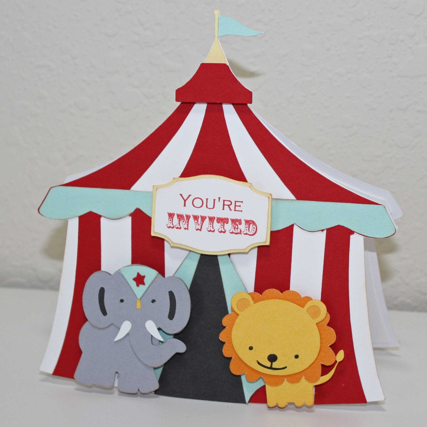 Best ideas about Circus Birthday Invitations
. Save or Pin Circus Birthday invitations circus tent elephant lion Now.