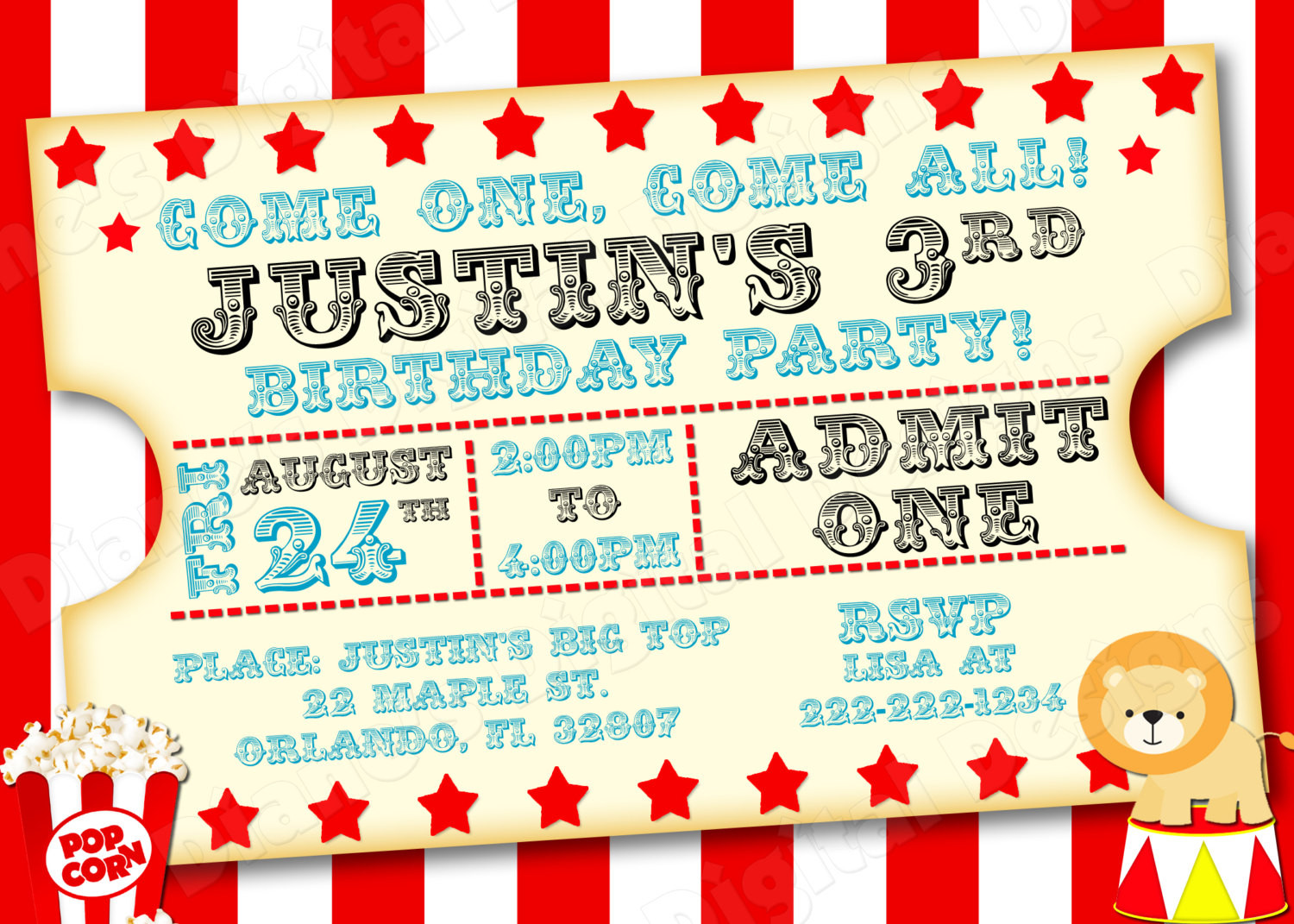 Best ideas about Circus Birthday Invitations
. Save or Pin Circus Birthday Invitation Printed Invitations with Now.