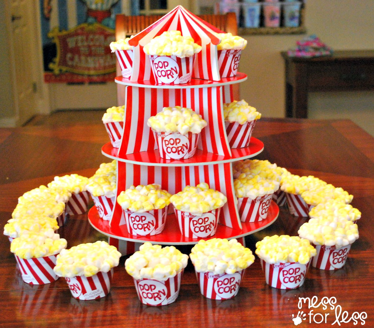 Best ideas about Circus Birthday Party
. Save or Pin Circus Popcorn Cupcakes and Circus Party Ideas Mess for Less Now.