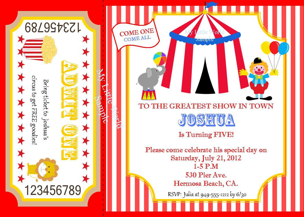 Best ideas about Circus Birthday Party Invitations
. Save or Pin Circus Invitation circus birthday invitation by SKSPartyStudio Now.