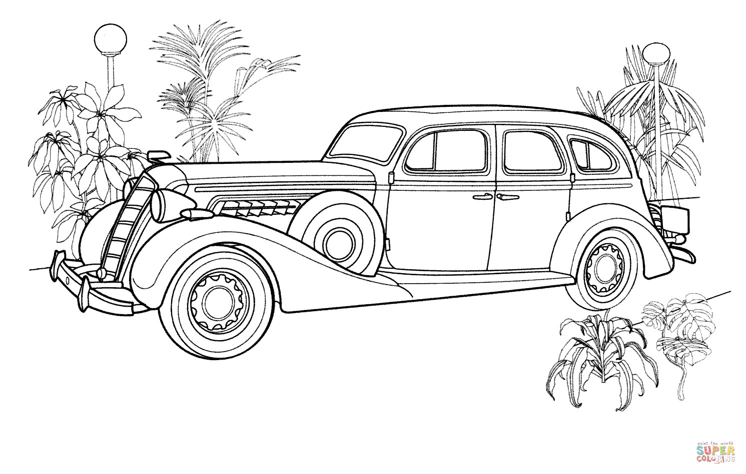 Best ideas about Classic Car Coloring Pages
. Save or Pin Vintage car coloring page Now.