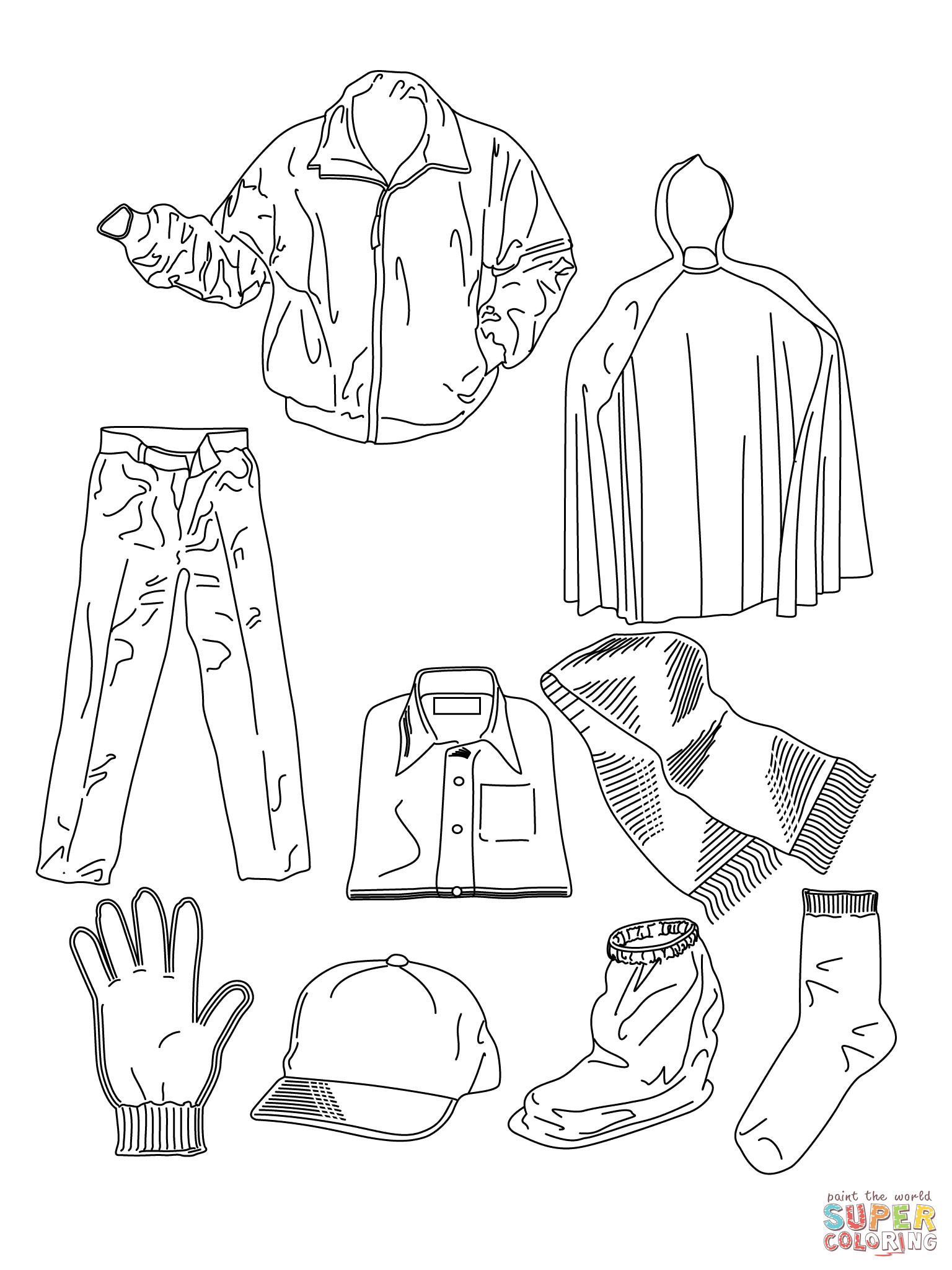Best ideas about Clothing Coloring Pages
. Save or Pin Various Clothes coloring page Now.