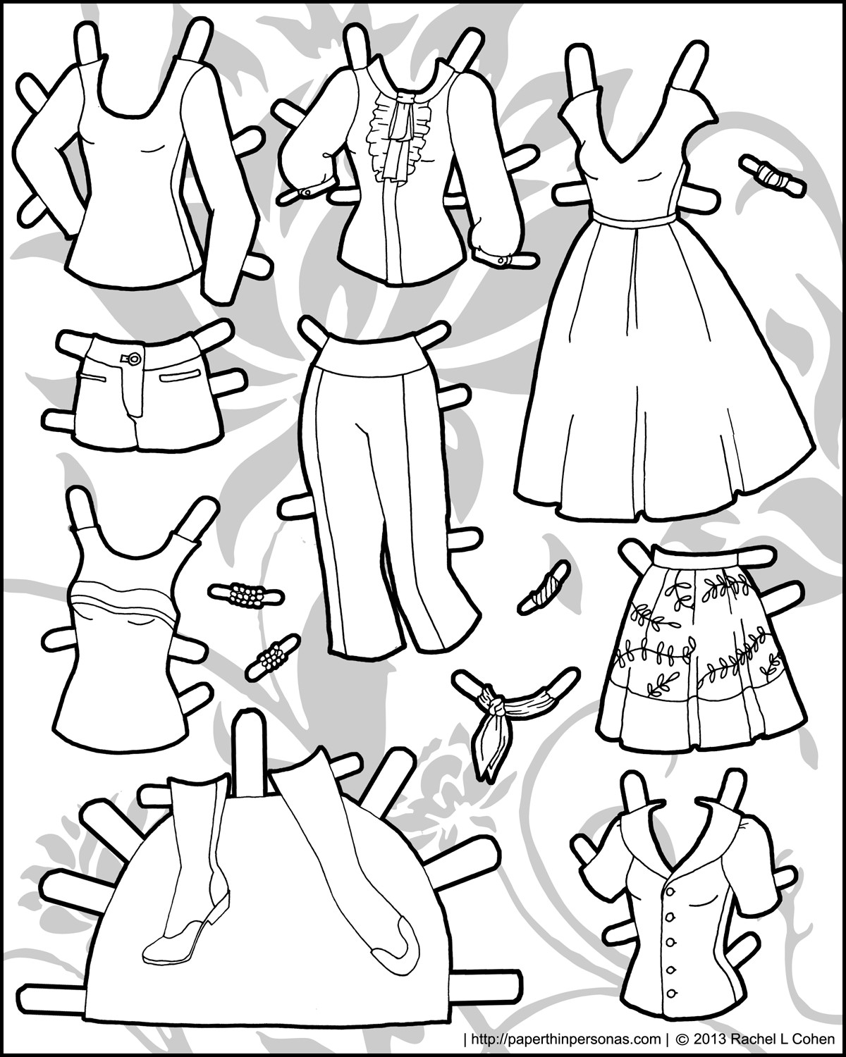 Best ideas about Clothing Coloring Pages
. Save or Pin Another sheet of clothing for Ms Mannequin Paper Thin Now.