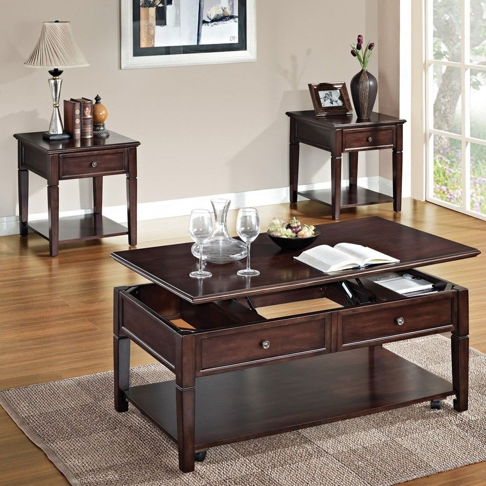 Best ideas about Coffee Table And End Tables
. Save or Pin 3 PC Functional Occasional Lift Top Coffee Table End Table Now.