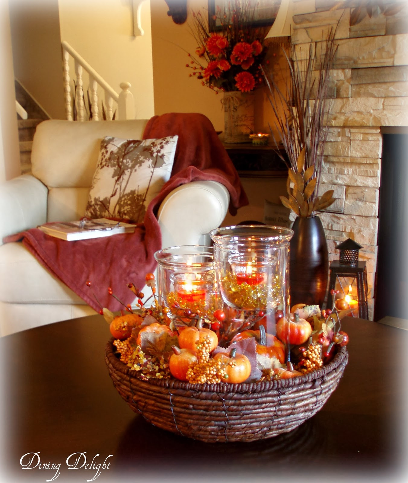 Best ideas about Coffee Table Centerpieces
. Save or Pin Dining Delight Fall Coffee Table Centerpiece Now.