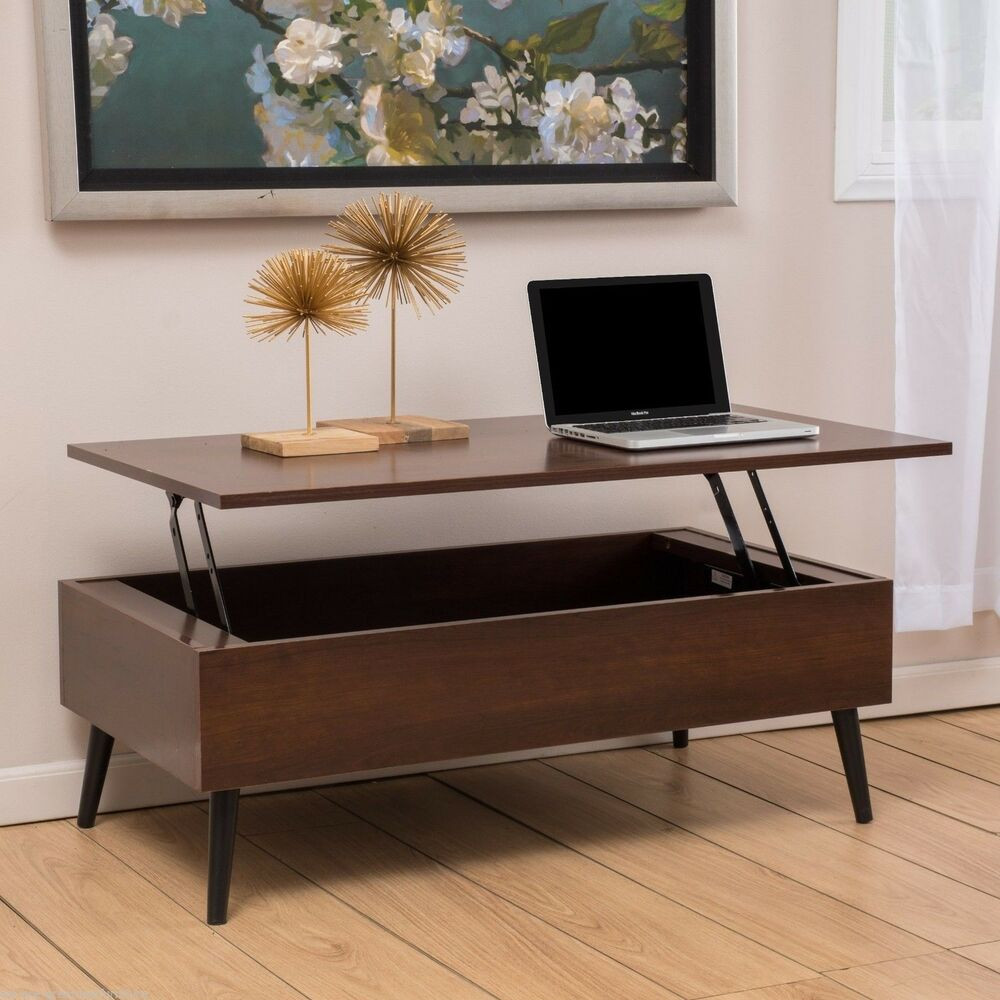 Best ideas about Coffee Table Storage
. Save or Pin Living Room Furniture Mid Century Mahogany Wood Lift Top Now.