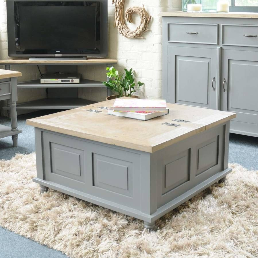 Best ideas about Coffee Table With Storage
. Save or Pin Storage Trunk Coffee Table Grey Antique White in 2019 Now.