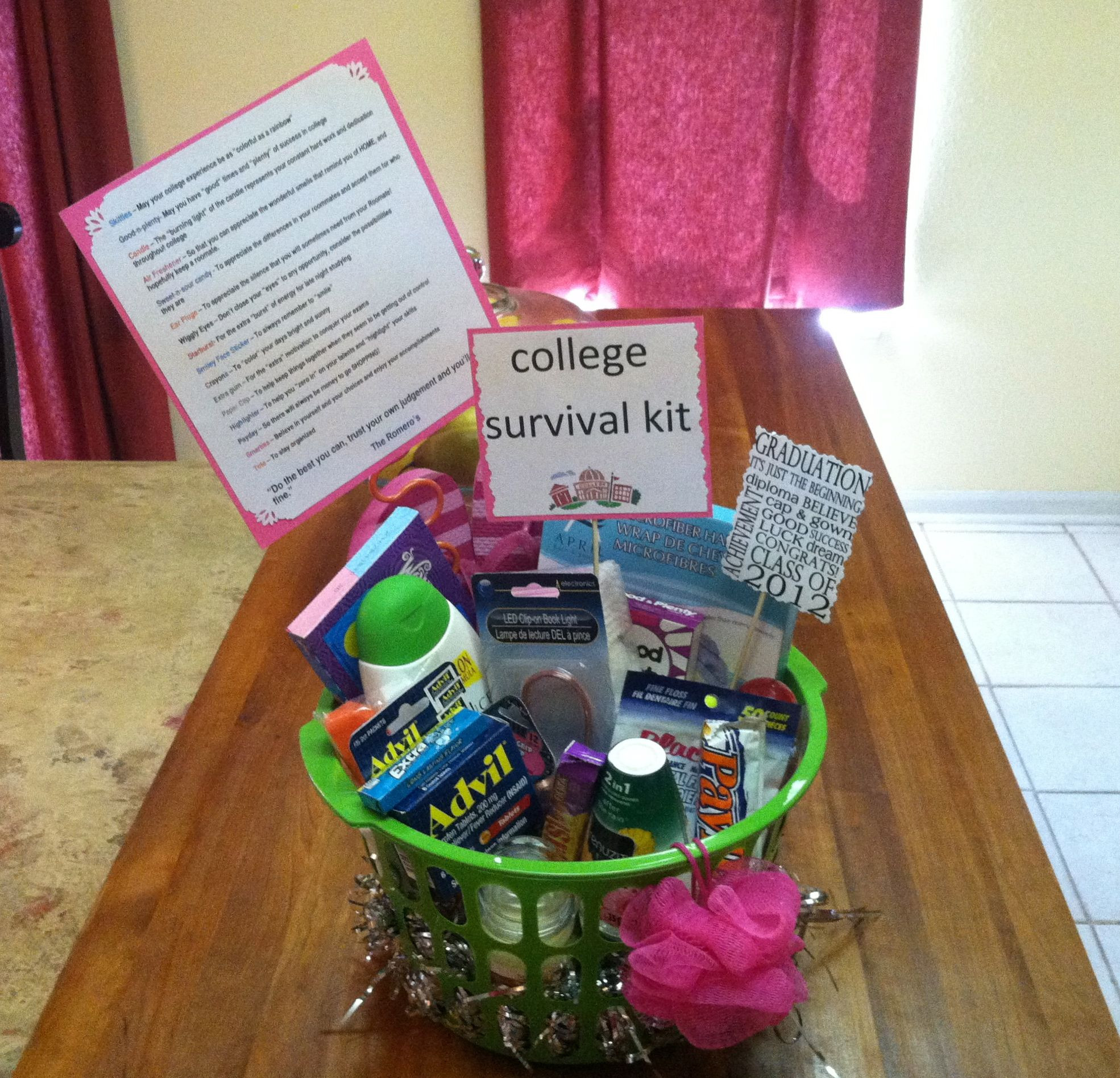 Best ideas about College Gift Ideas
. Save or Pin College Survival Kit Made these for graduations 2012 Now.