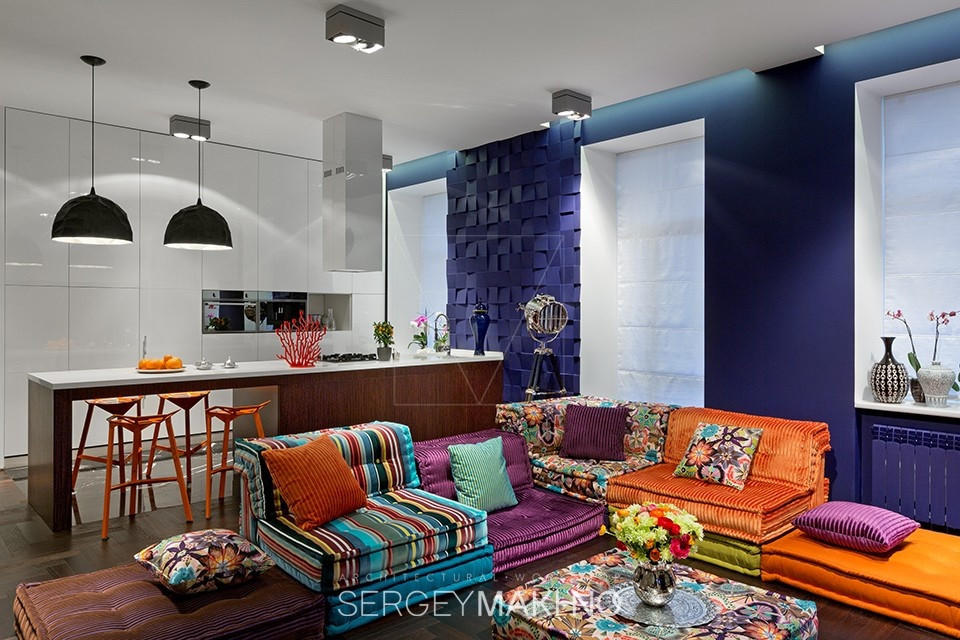 Best ideas about Colorful Living Room
. Save or Pin 3 Whimsical Apartment Interiors from Sergey Makhno Now.