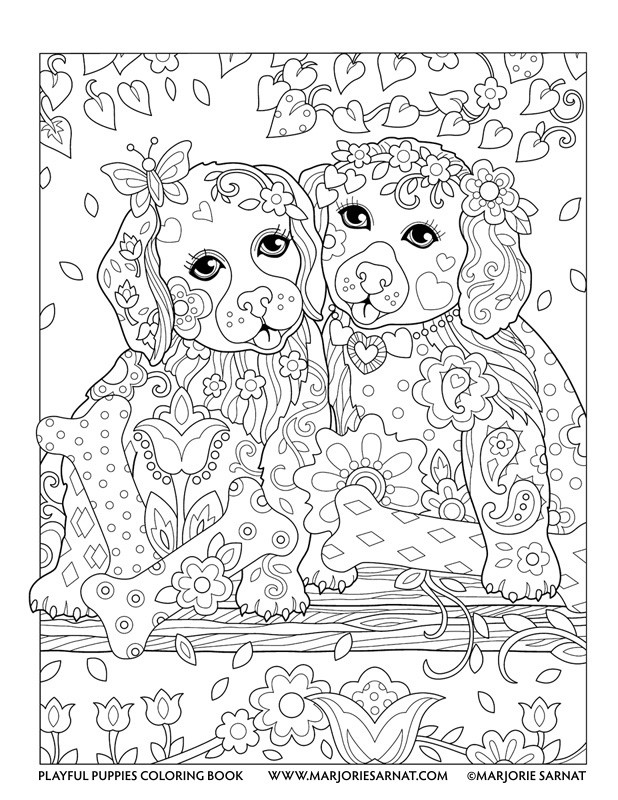 Best ideas about Coloring Pages For Adults Dogs
. Save or Pin Playful Puppies — Marjorie Sarnat Design & Illustration Now.