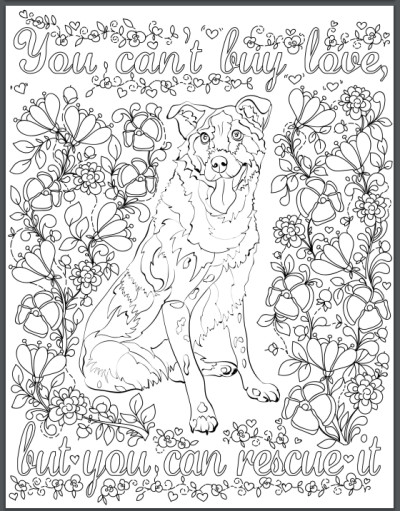 Best ideas about Coloring Pages For Adults Dogs
. Save or Pin De stress With Dogs Downloadable 10 Page Coloring Book Now.