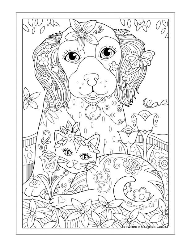 Best ideas about Coloring Pages For Adults Dogs
. Save or Pin Marjorie Sarnat s Pampered Pets "Dog Cat and Butterfly Now.