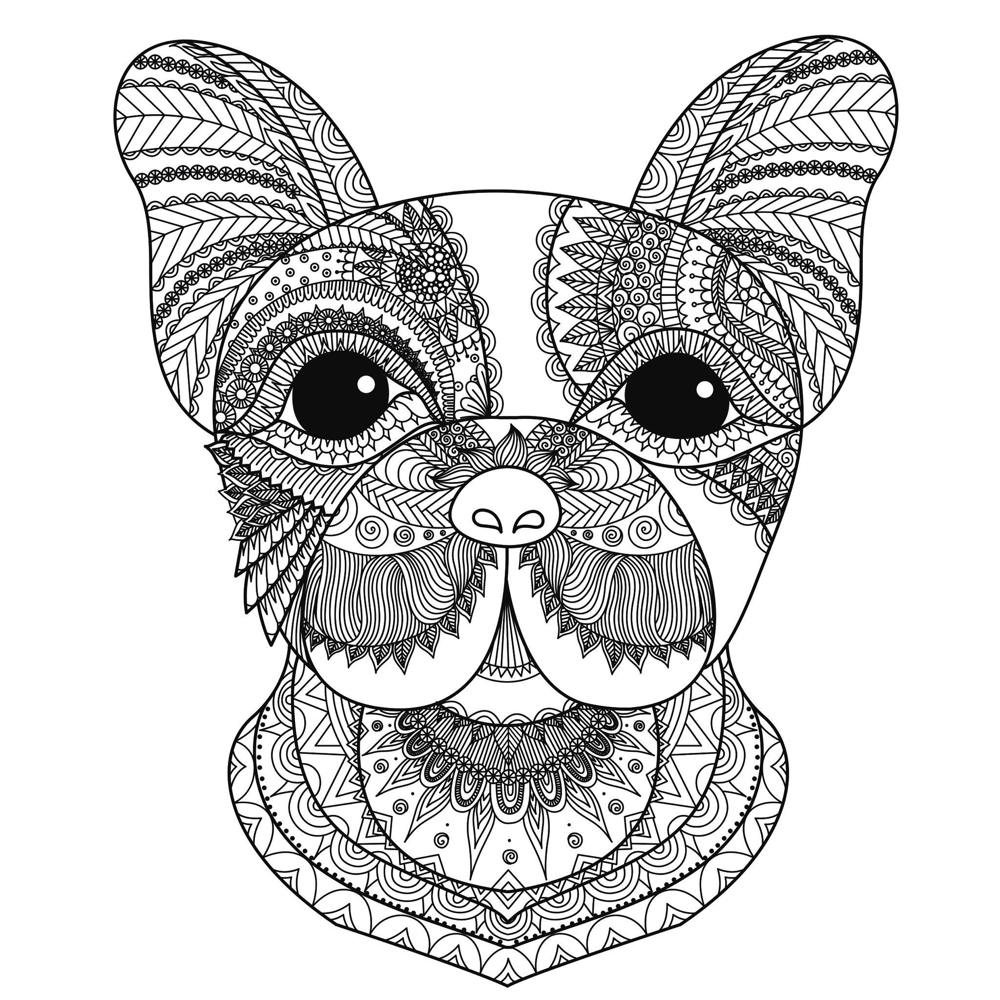 Best ideas about Coloring Pages For Adults Dogs
. Save or Pin Dog head bimdeedee Dogs Adult Coloring Pages Now.