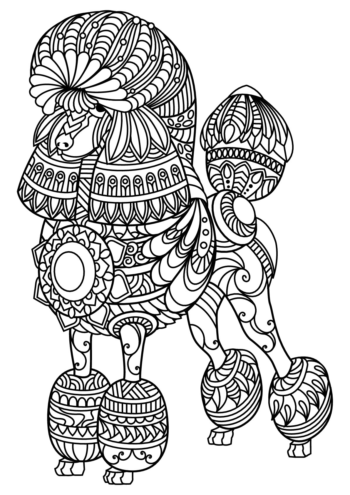 Best ideas about Coloring Pages For Adults Dogs
. Save or Pin Free book dog poodle Dogs Adult Coloring Pages Now.