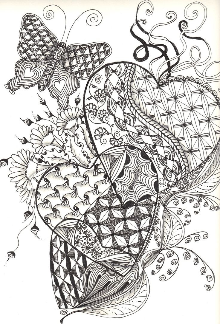 Best ideas about Coloring Pages For Adults Hearts
. Save or Pin Zentangle Hearts Friday September 21 2012 Now.