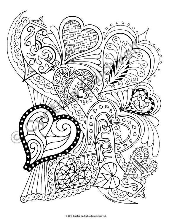Best ideas about Coloring Pages For Adults Hearts
. Save or Pin 675 best images about Art Zentangle Heart on Pinterest Now.