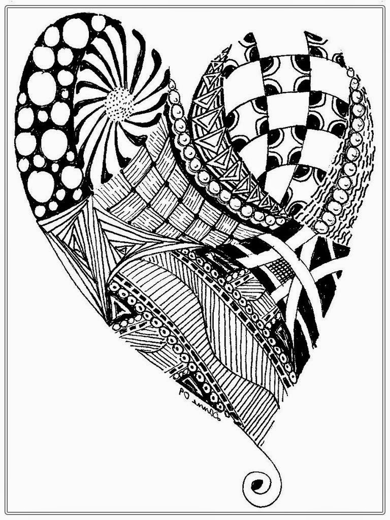 Best ideas about Coloring Pages For Adults Hearts
. Save or Pin Heart To Color For Adult Now.