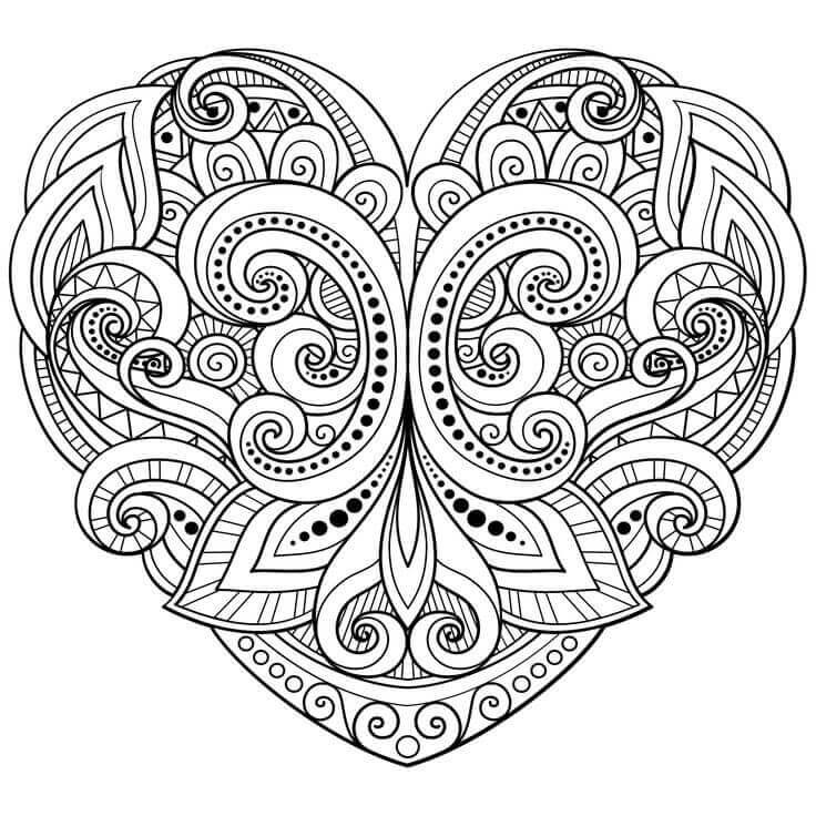 Best ideas about Coloring Pages For Adults Hearts
. Save or Pin 35 Free Printable Heart Coloring Pages Now.