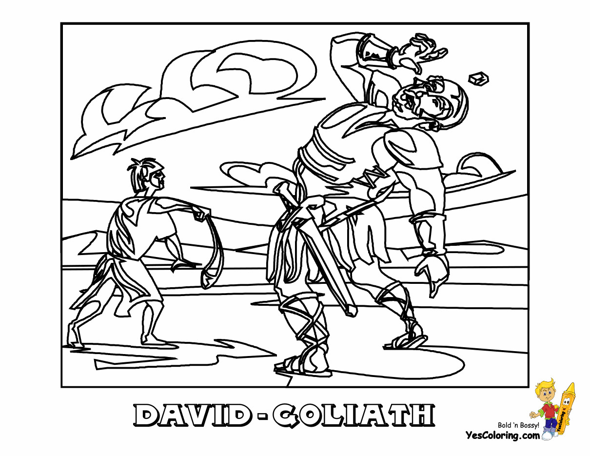 Битва Голиафа и Давида рисунок красиво