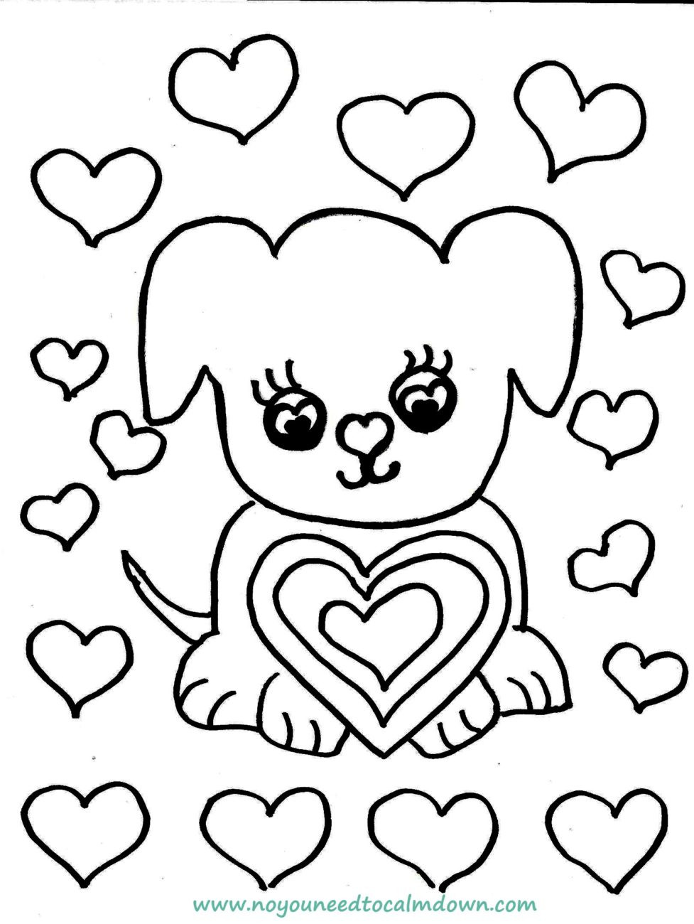 Best ideas about Coloring Pages For Boys Calm
. Save or Pin Cute Dog Valentine s Day Coloring Page Free Printable Now.