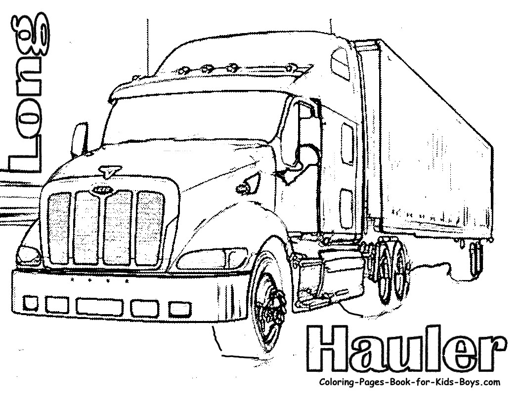 Best ideas about Coloring Pages For Boys Hard Trucks
. Save or Pin Semi Truck Coloring Pages Coloring Pages & Now.