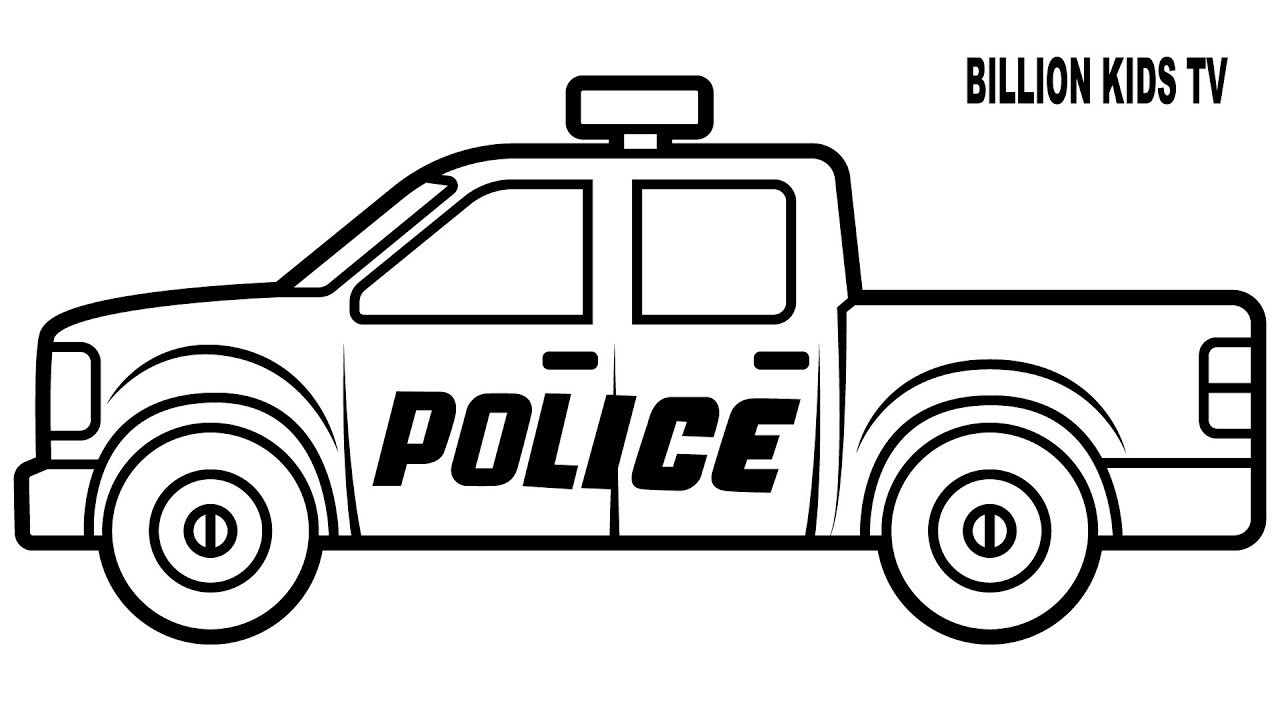 Best ideas about Coloring Pages For Boys Police Car
. Save or Pin Drawing police truck coloring for kids Now.