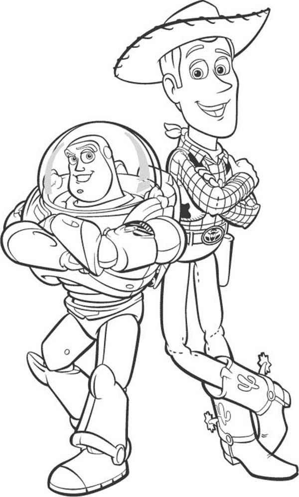 Best ideas about Coloring Pages For Boys Toy Story
. Save or Pin Woody Buzz Lightyear and Sheriff Woody Coloring Page Now.
