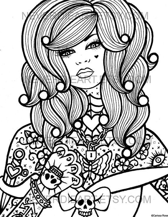 Best ideas about Coloring Pages For Girls Hard
. Save or Pin Digital Download Print Your Own Coloring Book Outline Page Now.