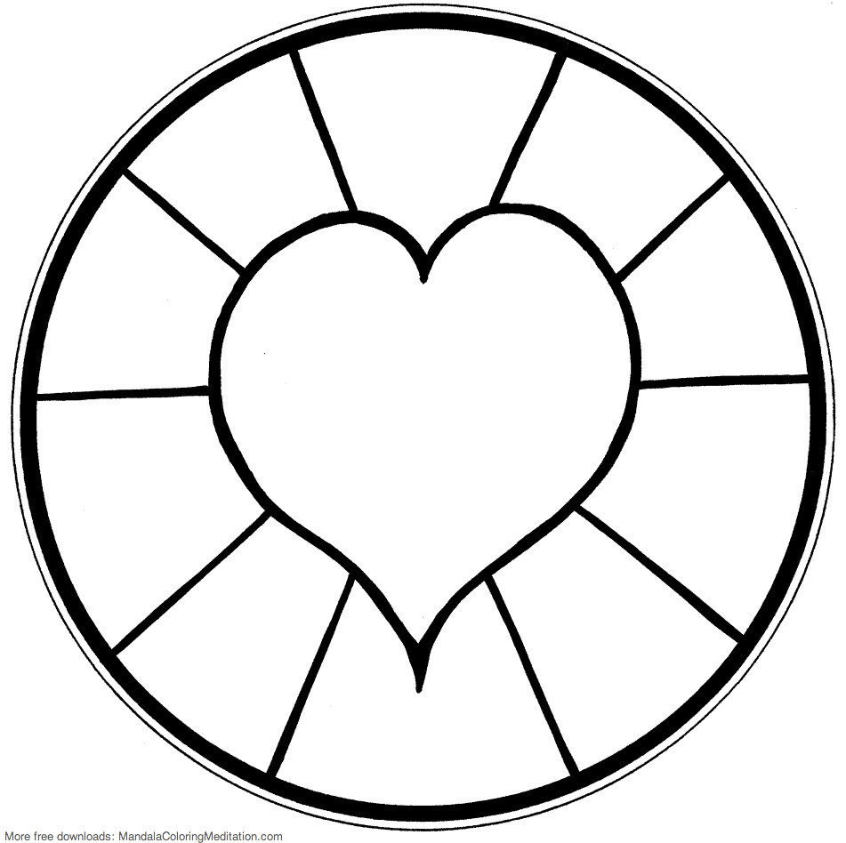 Best ideas about Coloring Pages For Girls Mandala Easy
. Save or Pin Printable children coloring page heart mandala 4 Now.