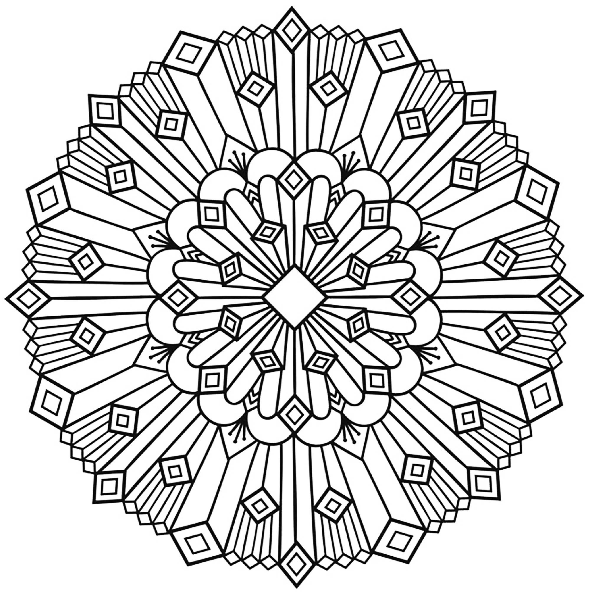 Best ideas about Coloring Pages For Girls Mandala Easy
. Save or Pin Mandala art deco simple M&alas Adult Coloring Pages Now.