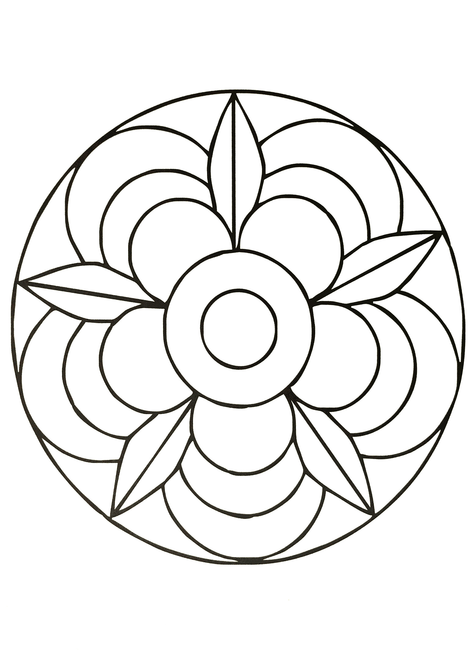 Best ideas about Coloring Pages For Girls Mandala Easy
. Save or Pin Simple mandala 40 M&alas Coloring pages for kids to Now.