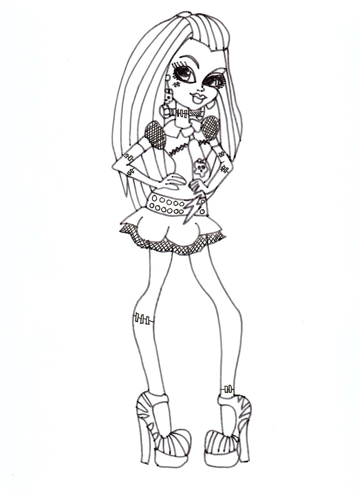 Best ideas about Coloring Pages For Girls Monster High Printable Frankin Stein
. Save or Pin Free Printable Monster High Coloring Pages Frankie Free Now.