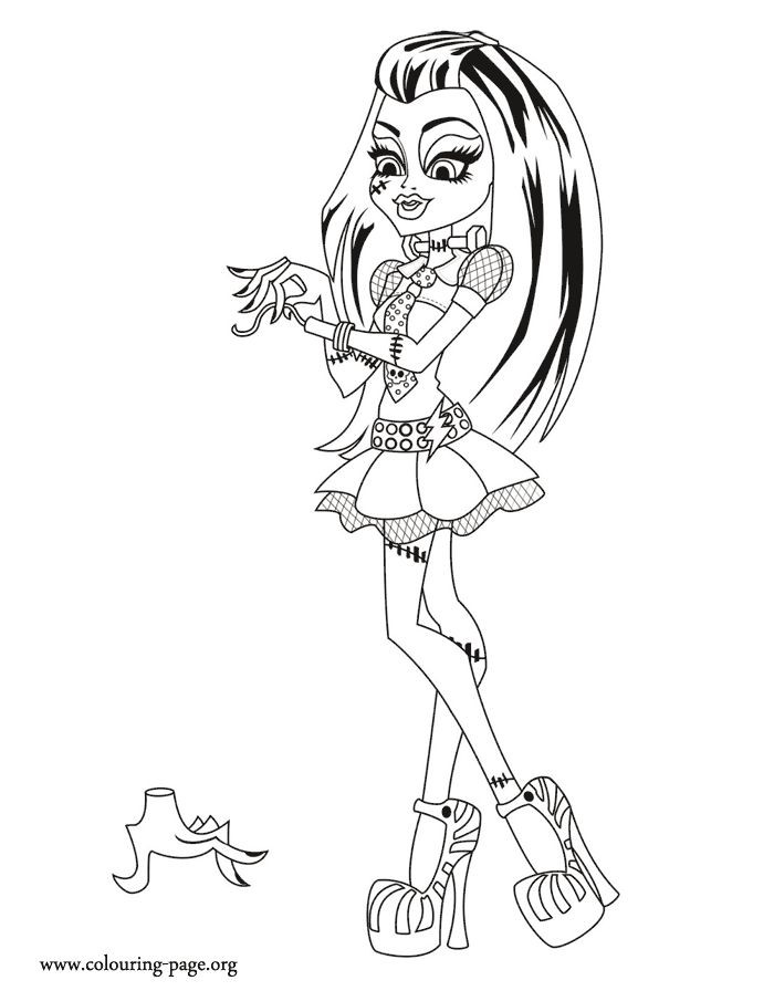 Best ideas about Coloring Pages For Girls Monster High Printable Frankin Stein
. Save or Pin Look In this Monster High coloring page you meet Frankie Now.