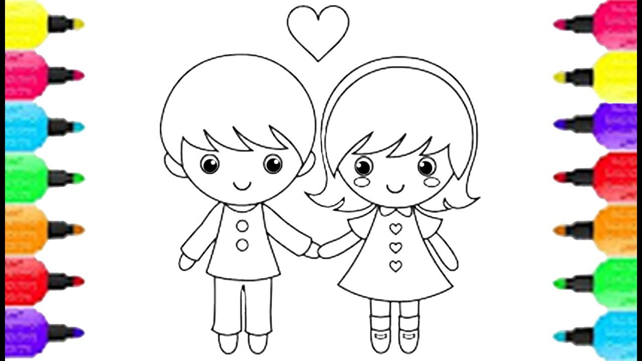Best ideas about Coloring Pages For Girls Nd Boys
. Save or Pin Little Boy And Girl Coloring pages How To Draw And Now.