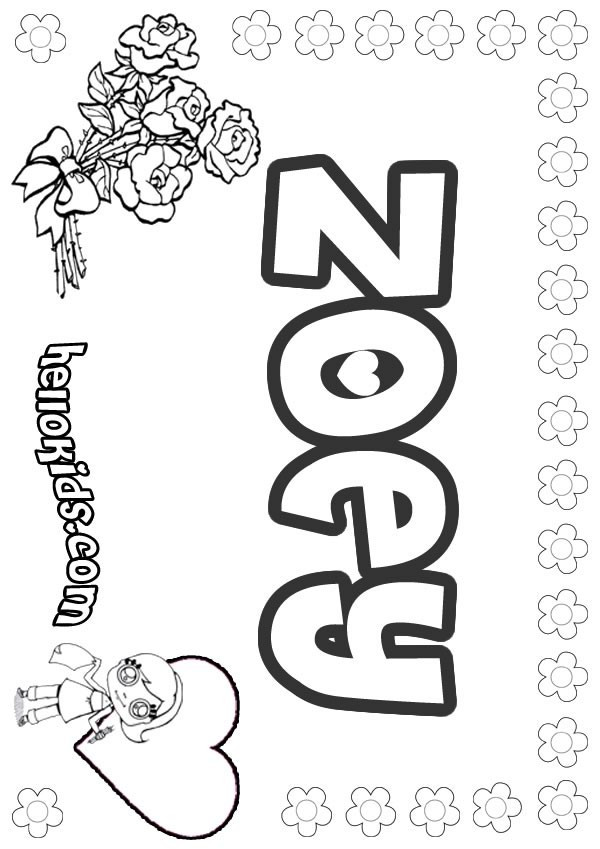 Best ideas about Coloring Pages For Girls Spelling Zoey
. Save or Pin Zoey coloring pages Hellokids Now.