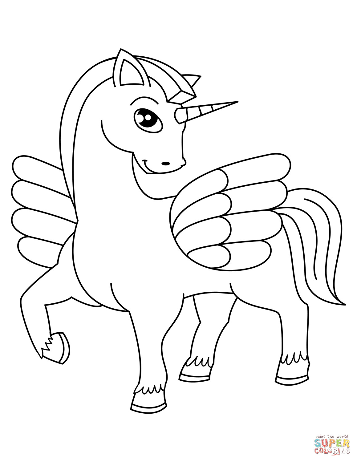 Best ideas about Coloring Pages For Girls Unicorns
. Save or Pin Cute Winged Unicorn coloring page Now.