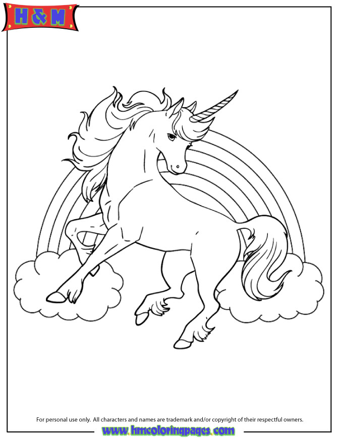 Best ideas about Coloring Pages For Girls Unicorns
. Save or Pin Unicorn Horse With Rainbow For Girls Coloring Page Now.
