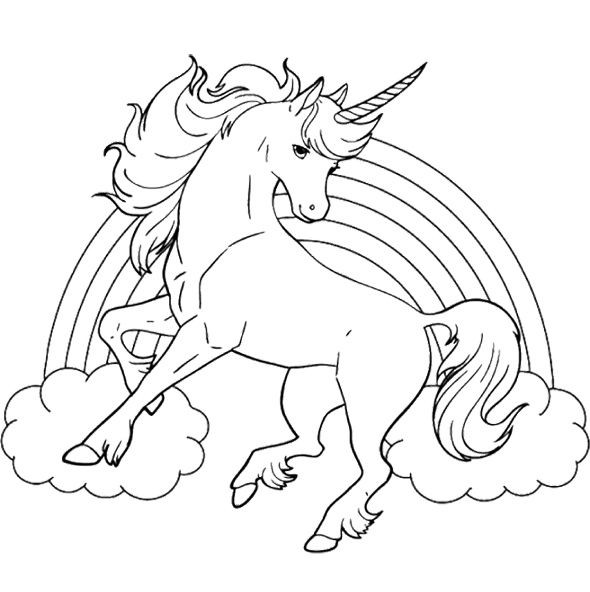 Best ideas about Coloring Pages For Girls Unicorns
. Save or Pin Unicorn Horse With Rainbow Coloring Page For Kids Now.