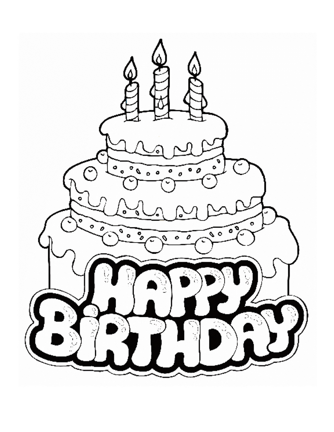 Best ideas about Coloring Pages For Kids Birthday
. Save or Pin Birthday Cake Coloring Pages Free Now.